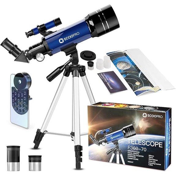 Kids & Adults Telescope 70mm Aperture Portable Refractor