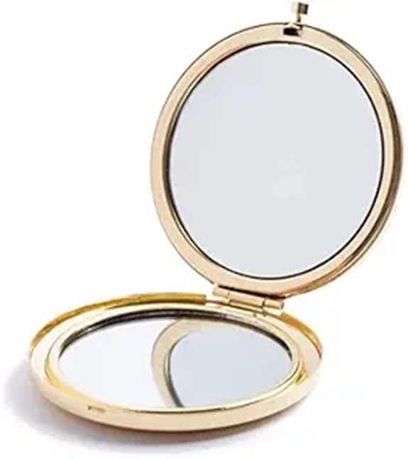 Folding Compact Mirror with 2x Magnification