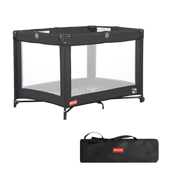 Fisher-Price Portable Playard with Mesh and Carry Bag