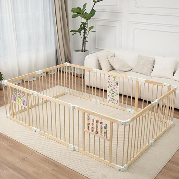 portable wooden baby enclosure