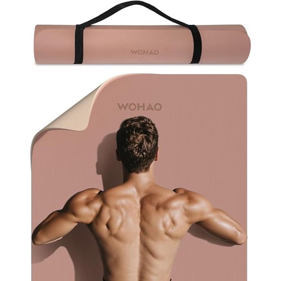 Premium 8mm Yoga Mat with Strap for Home Gym