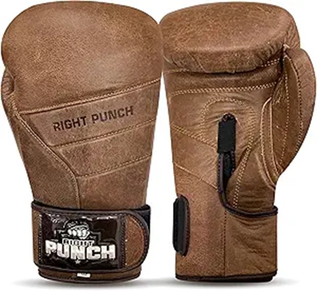 Rightpunch Premium Cowhide Leather Boxing Gloves