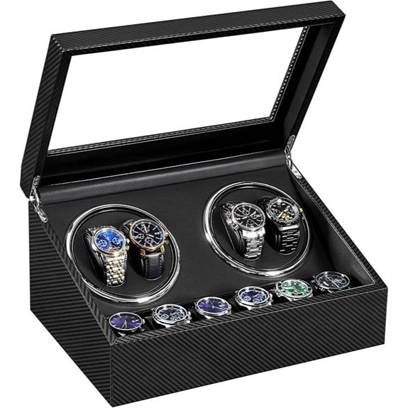 ANWBROAD Automatic Watch Winder with Storage and Quiet Motor