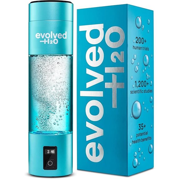 Hydrogen Water Bottle Generator Rechargeable Portable Blue