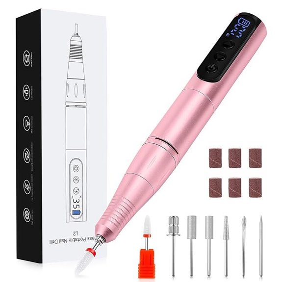 LKE Rechargeable Electric Nail Drill Kit with Bits
