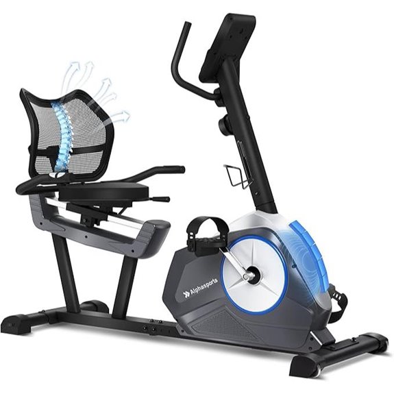 Recumbent Exercise Bike with Resistance & App Compatibility