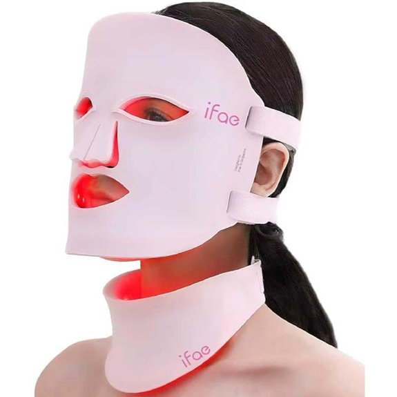 Red Light Therapy Face & Neck Mask with Remote