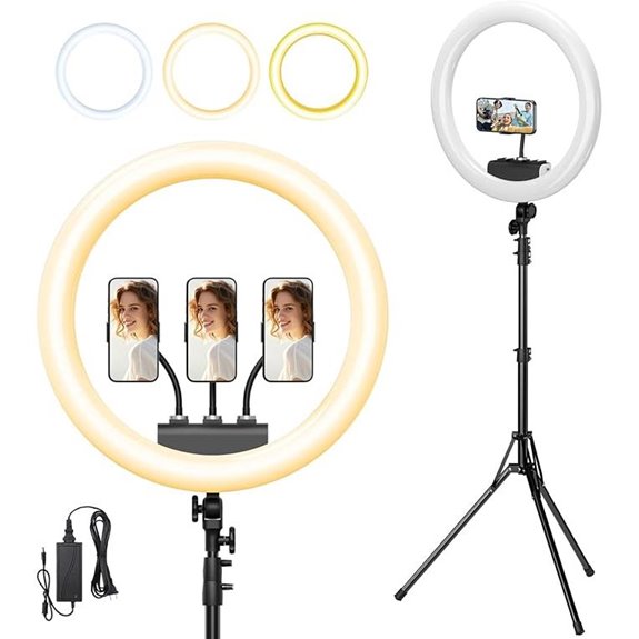19 Ring Light with Stand for Streaming and Makeup