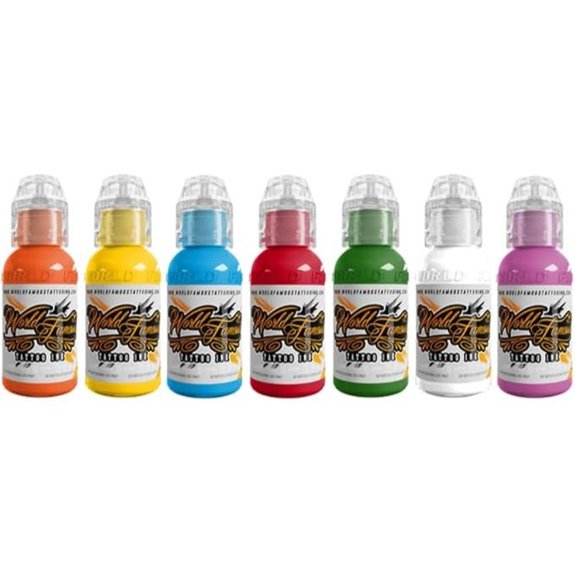 World Famous Tattoo Ink 7-Color Set