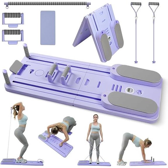 Upgraded 6-in-1 Foldable Pilates Reformer Board