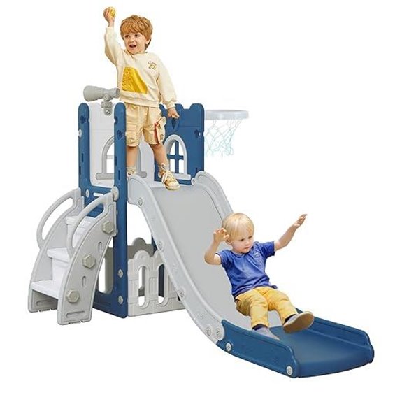 6-in-1 Toddler Climber Playset with Slide and Accessories