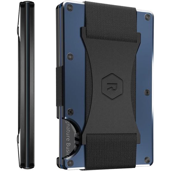 Ridge Minimalist RFID Wallet with Cash Strap for Men