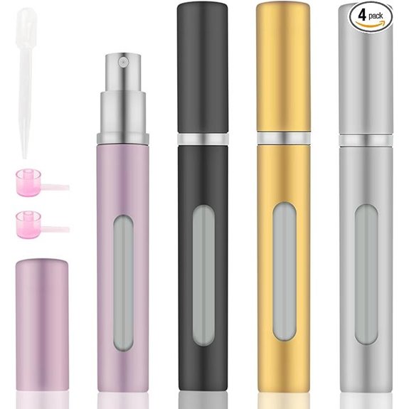 Mini Perfume Travel Bottles Refillable 5ML 4-Pack