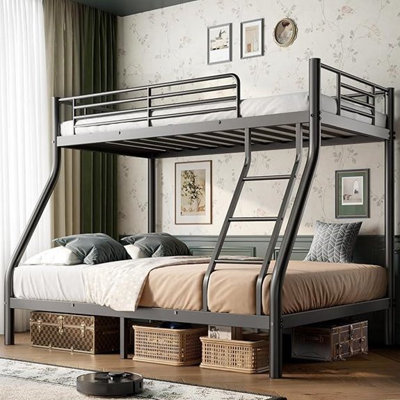 Heavy Duty Twin-Over-Full Bunk Bed Frame