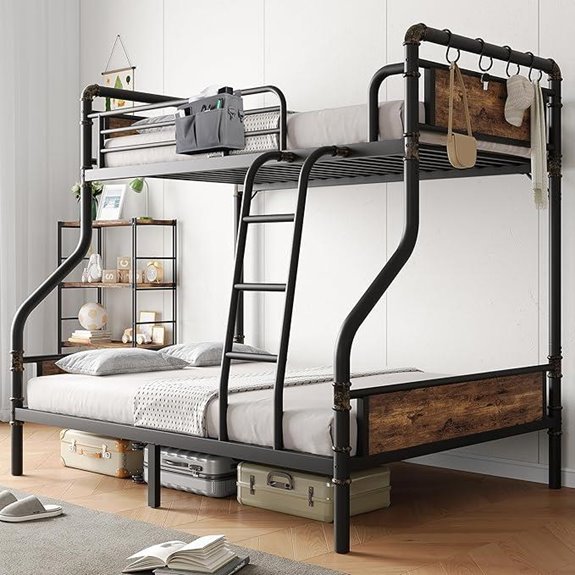 Heavy Duty Metal Bunk Bed Twin Over Full
