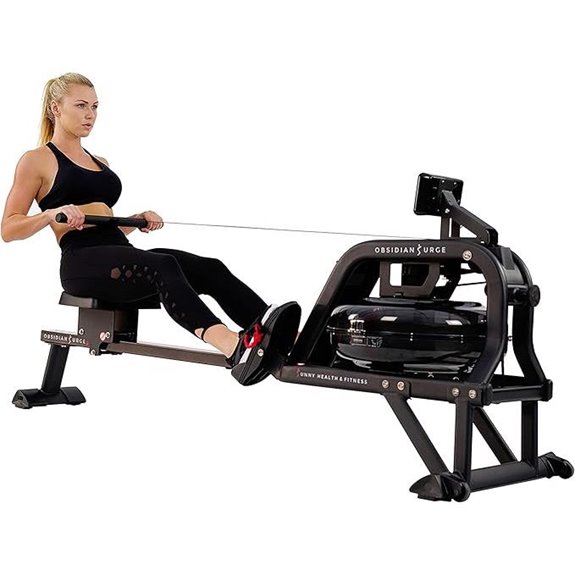 Sunny Health & Fitness Water Rower with App Connection