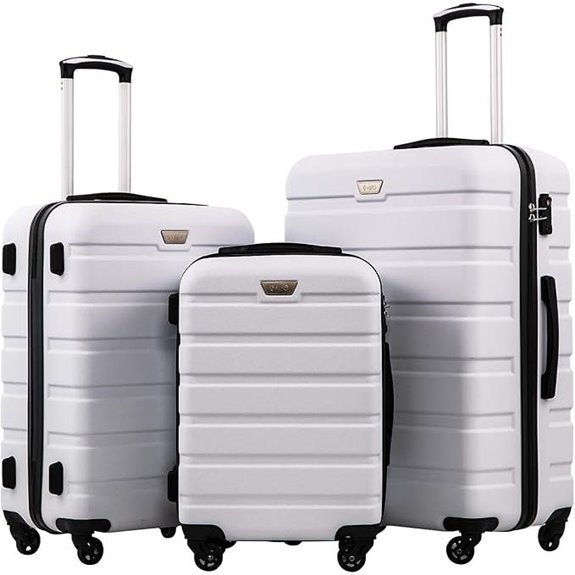 Coolife 3-Piece Spinner Luggage Set