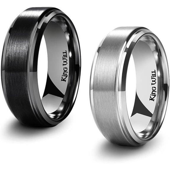 King Will Titanium Wedding Band for Men Women