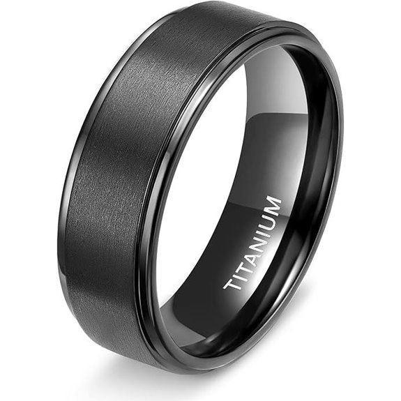 TIGRADE Titanium Wedding Bands in Multiple Sizes