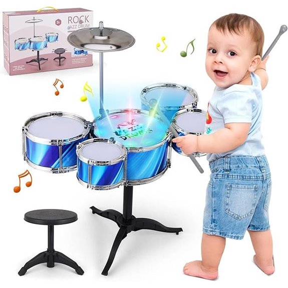 Kids Drum Set for Toddlers with Lights