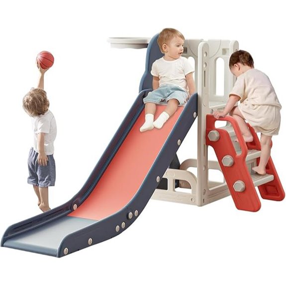 Toddler Indoor/Outdoor Slide with Storage and Toys