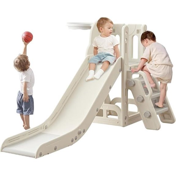 Toddler Slide with Storage Basketball Telescope
