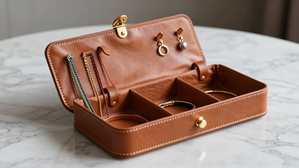 top leather jewelry storage