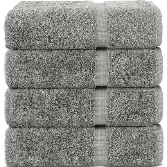 Chakir Turkish 100% Cotton Bath Towels (4-Pack Gray)