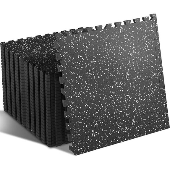 Superjare 24 Pcs Rubber Top Exercise Mats 96 Sq Ft