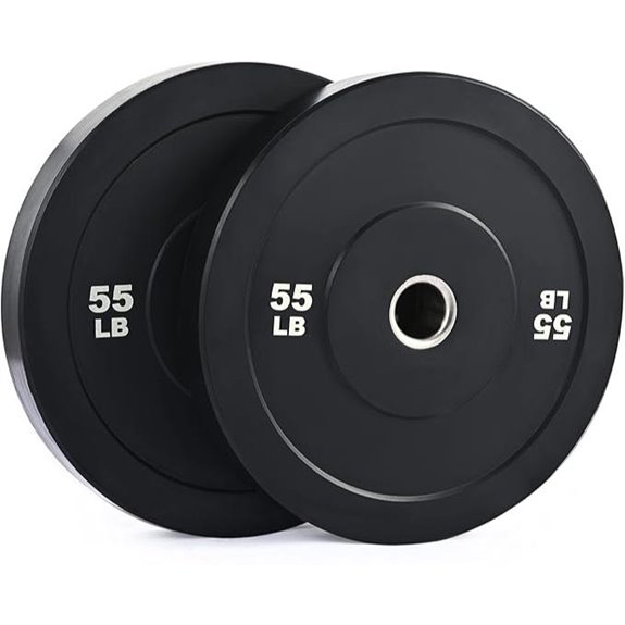 ZELUS 2-Piece Bumper Plate Set for Gym Workouts