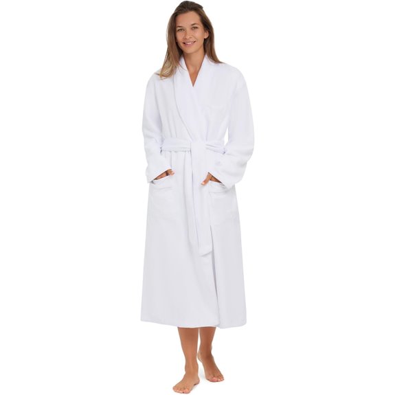 MONARCH Unisex Plush Microfiber Spa Robe with Pocket