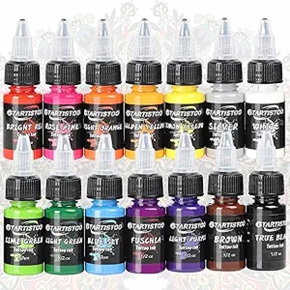Tattoo Ink Set GTARTISTOO 14 Colors Vegan-Friendly