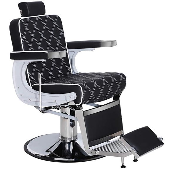 Heavy Duty Metal Vintage Barber Chair with Hydraulic Recline
