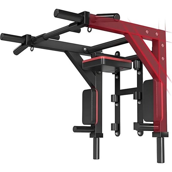 Multifunctional Wall-Mounted Pull Up Bar & Dip Station