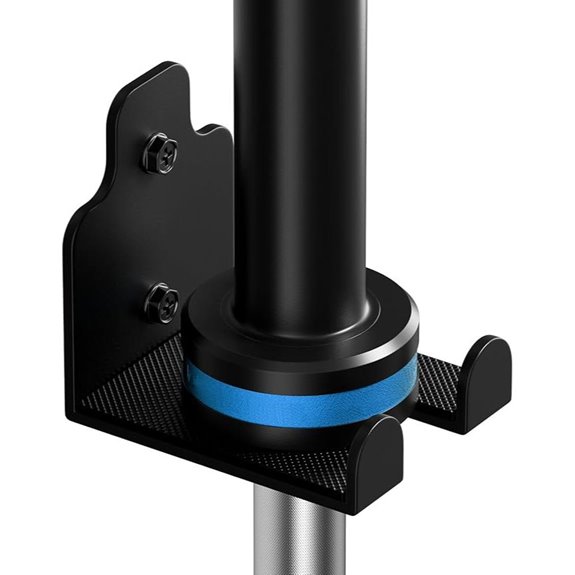 Wall-Mounted Olympic Barbell Rack for Home Gym