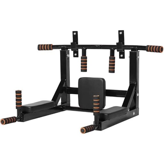 NEWAN Wall Mount Pull Up Bar with Power Tower