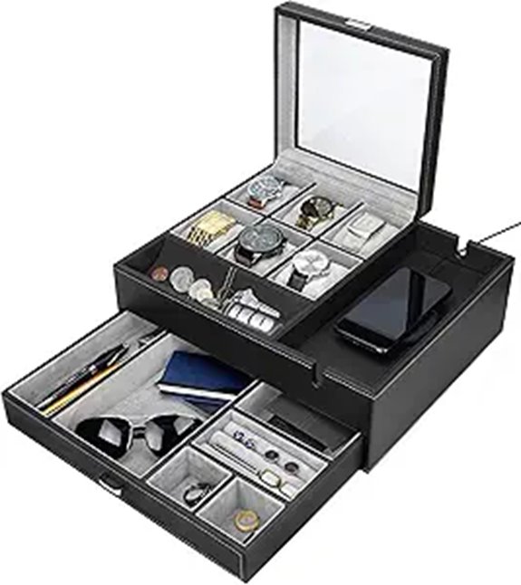 HOUNDSBAY Watch Box & Jewelry Organizer