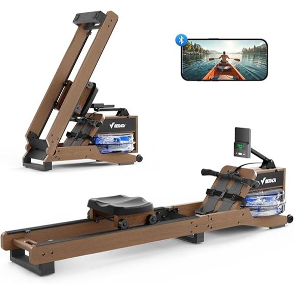 MERACH Water Rowing Machine with Resistance & Bluetooth