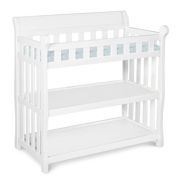 Delta Children Eclipse Changing Table with Changing Pad White