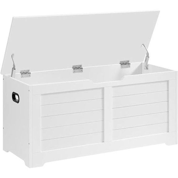 VASAGLE Storage Chest and Bench Cloud White
