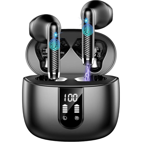 Wireless Bluetooth Earbuds with Noise Cancelling & Charging Case