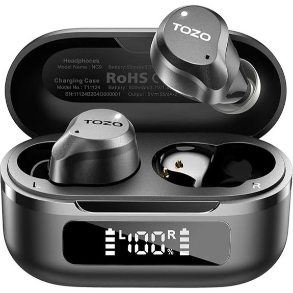 TOZO NC9 Wireless Earbuds with Noise Cancellation