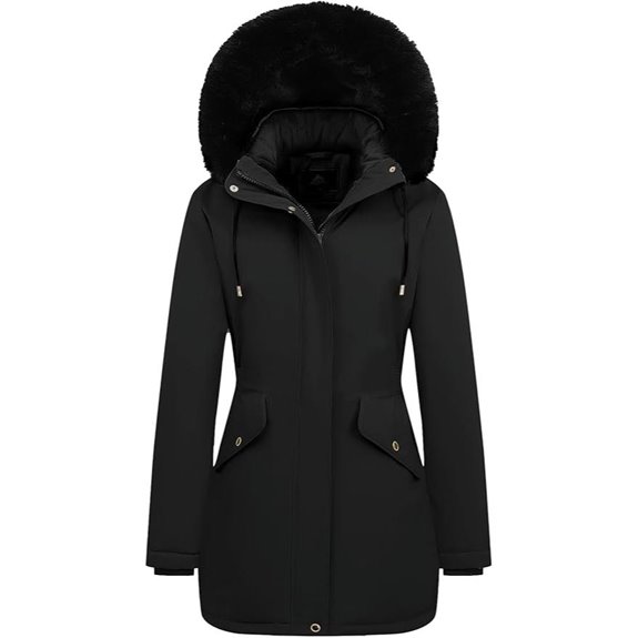 MOERDENG Women's Long Winter Puffer Coat with Faux Fur