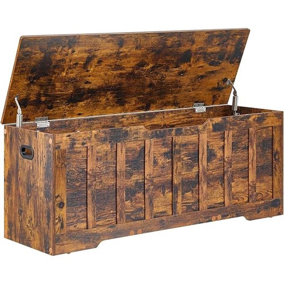 47.2 Wooden Storage Chest with Hinges