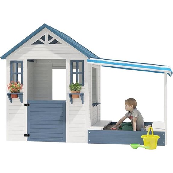 Kids Wooden Playhouse with Sandpit for Kids