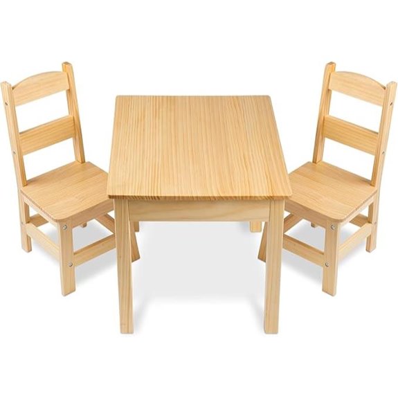 Melissa & Doug Wooden Kids Table and Chairs Set