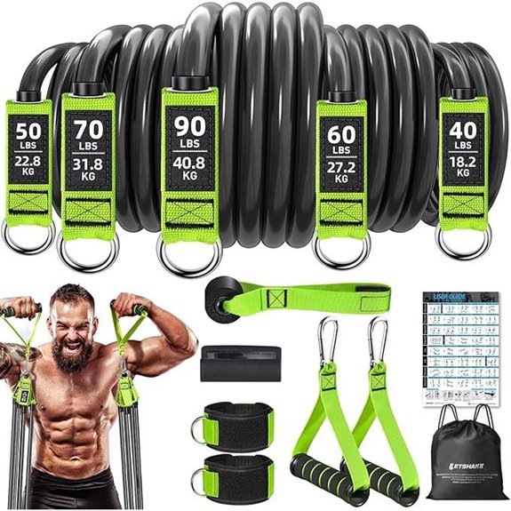 Resistance Bands with Handles for Workout and Muscle Training