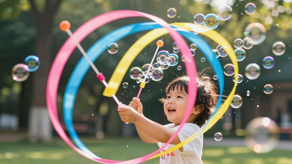 bright moving engaging visual cues