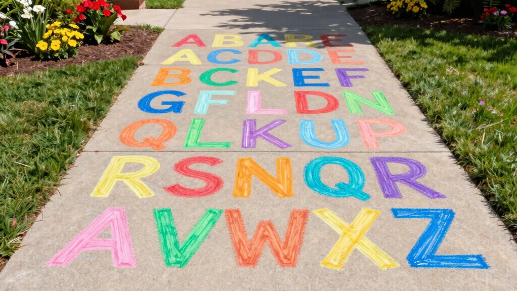 create outdoor letter path