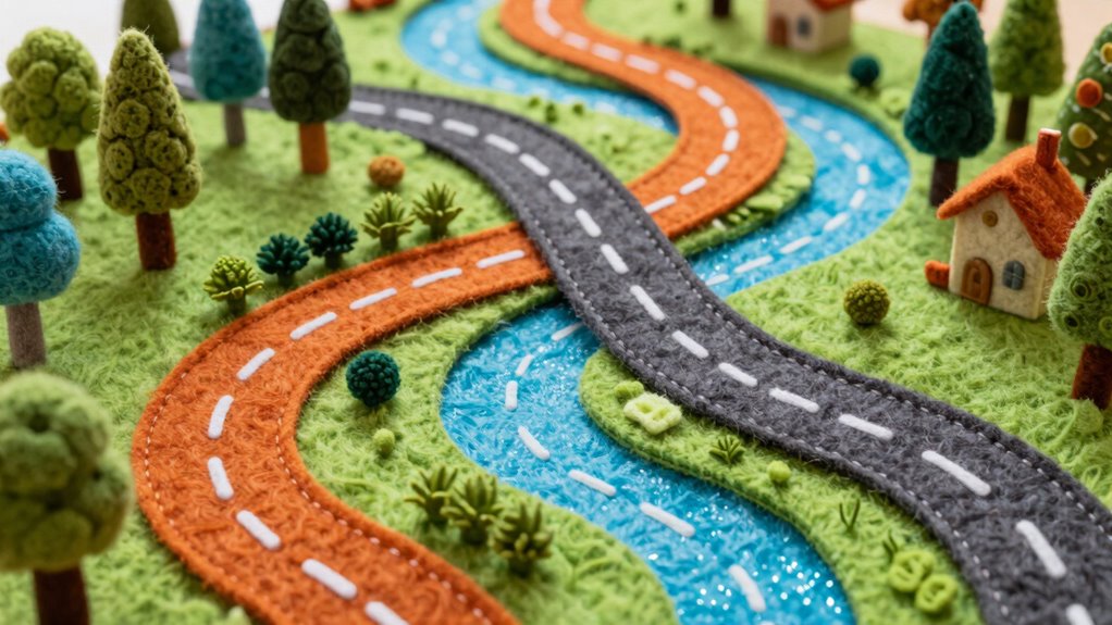 felt roads and rivers